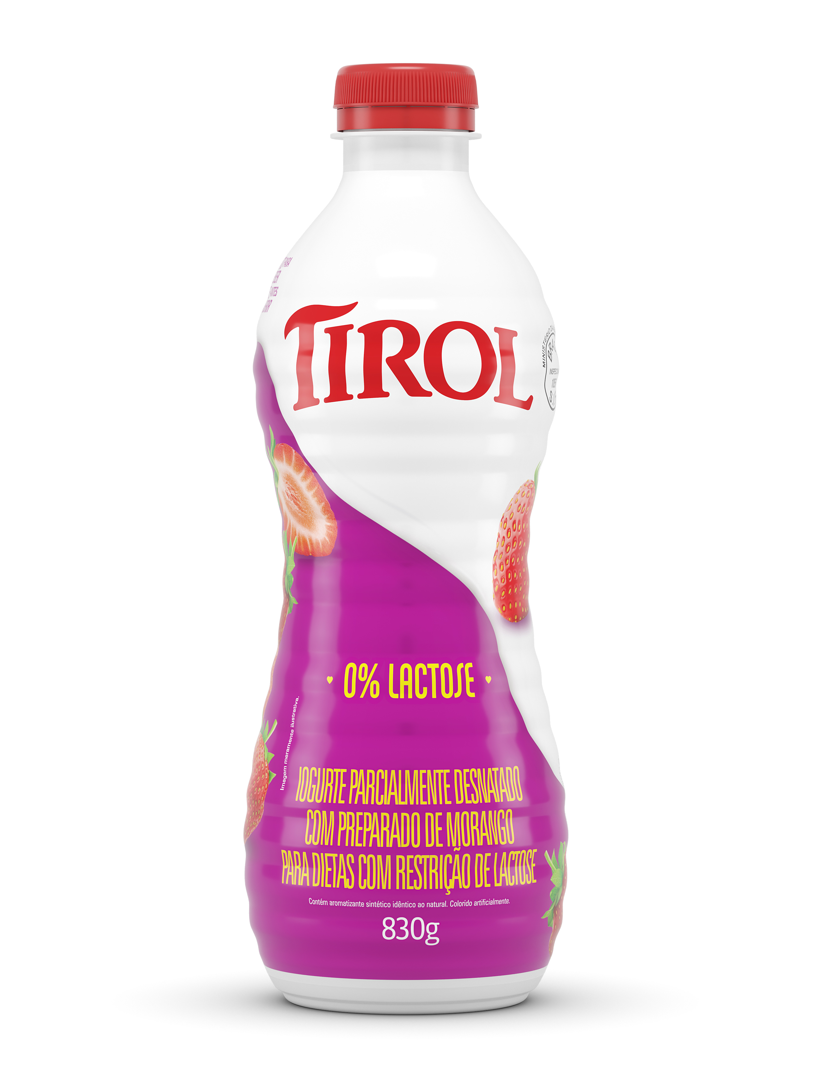 IOGURTE MORANGO 0% LACTOSE GAR. 830GM?>
