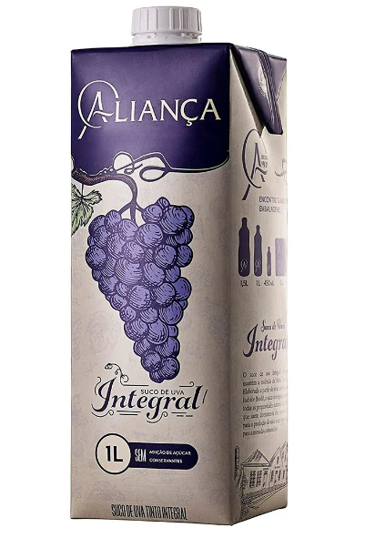 SUCO DE UVA TINTO INTEGRAL ALIANCA TP 1 LT?>