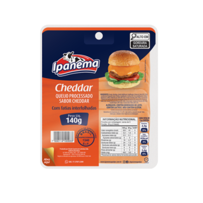 QUEIJO PROCESSADO SABOR CHEDDAR FATIADO 140G ?>