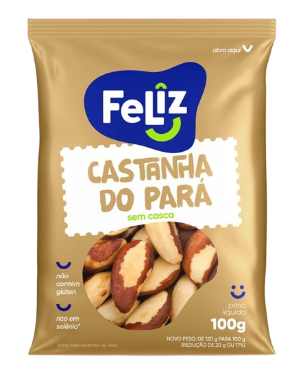 CASTANHA PARÁ S/C SC 100G FELIZ - 2752?>